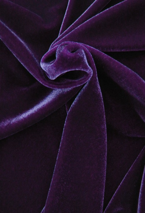 Sixteen47: Luxury Dark Purple Stretch Velvet V-Necked Tunic