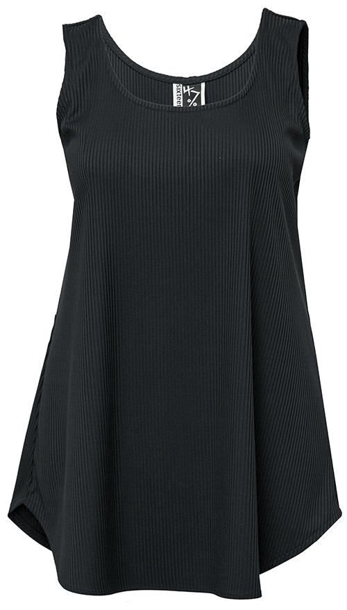 Sixteen47: Black Ribbed Jersey Camisole