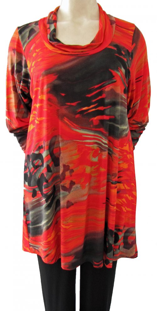 Â£25.00 SALE Gorgeous Flaming Cowl Necked Tunic//(B47)