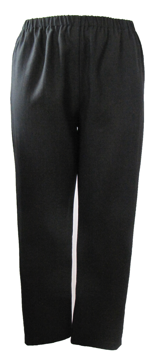 Black Linen Wide and Bootleg Pants(B144)